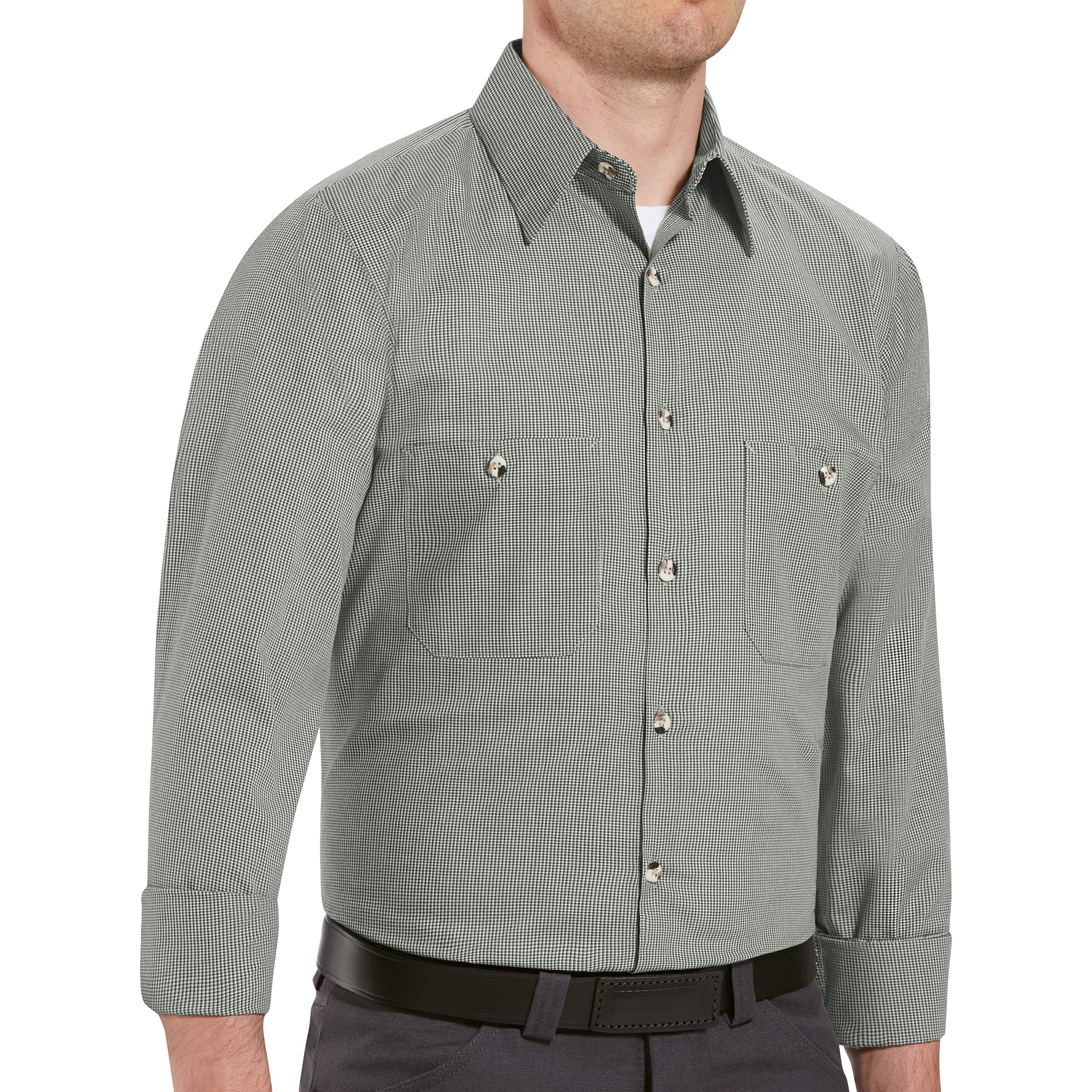Camisa uniforme a microcuadros manga larga Red Kap para hombre - Imagen 11 de 11