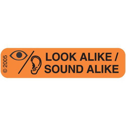 PDC Healthcare LABEL LOOK-ALIKE/SOUND-ALIKE 1000/BX