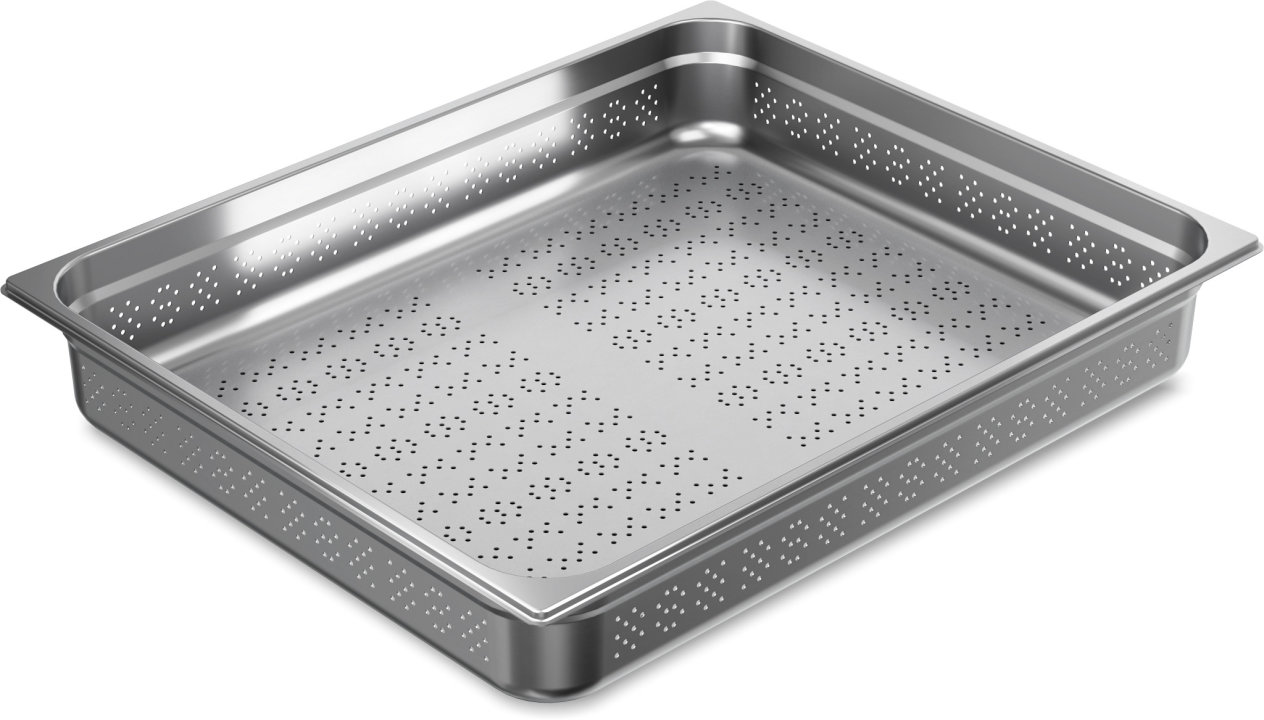 Perforated GN PRO 2/1 40 mm deep stainless steel with perforated bottom