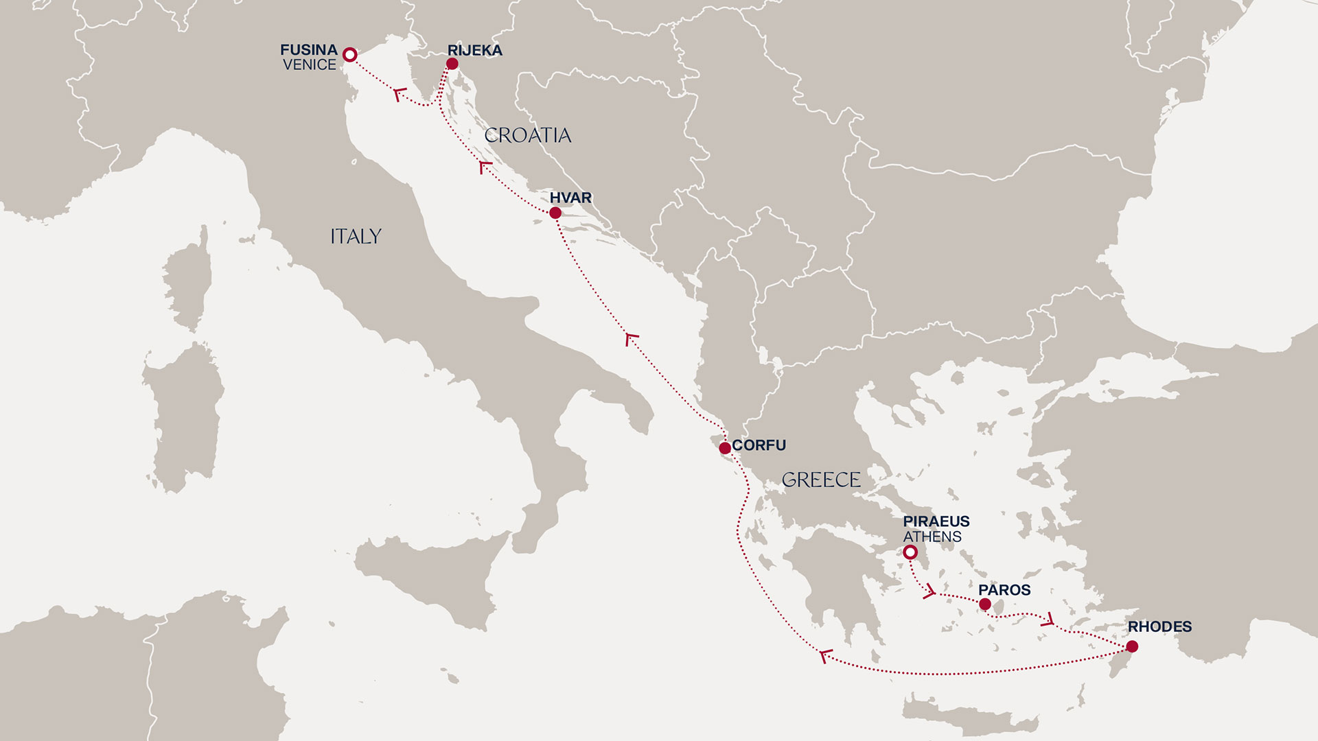 Itinerary map