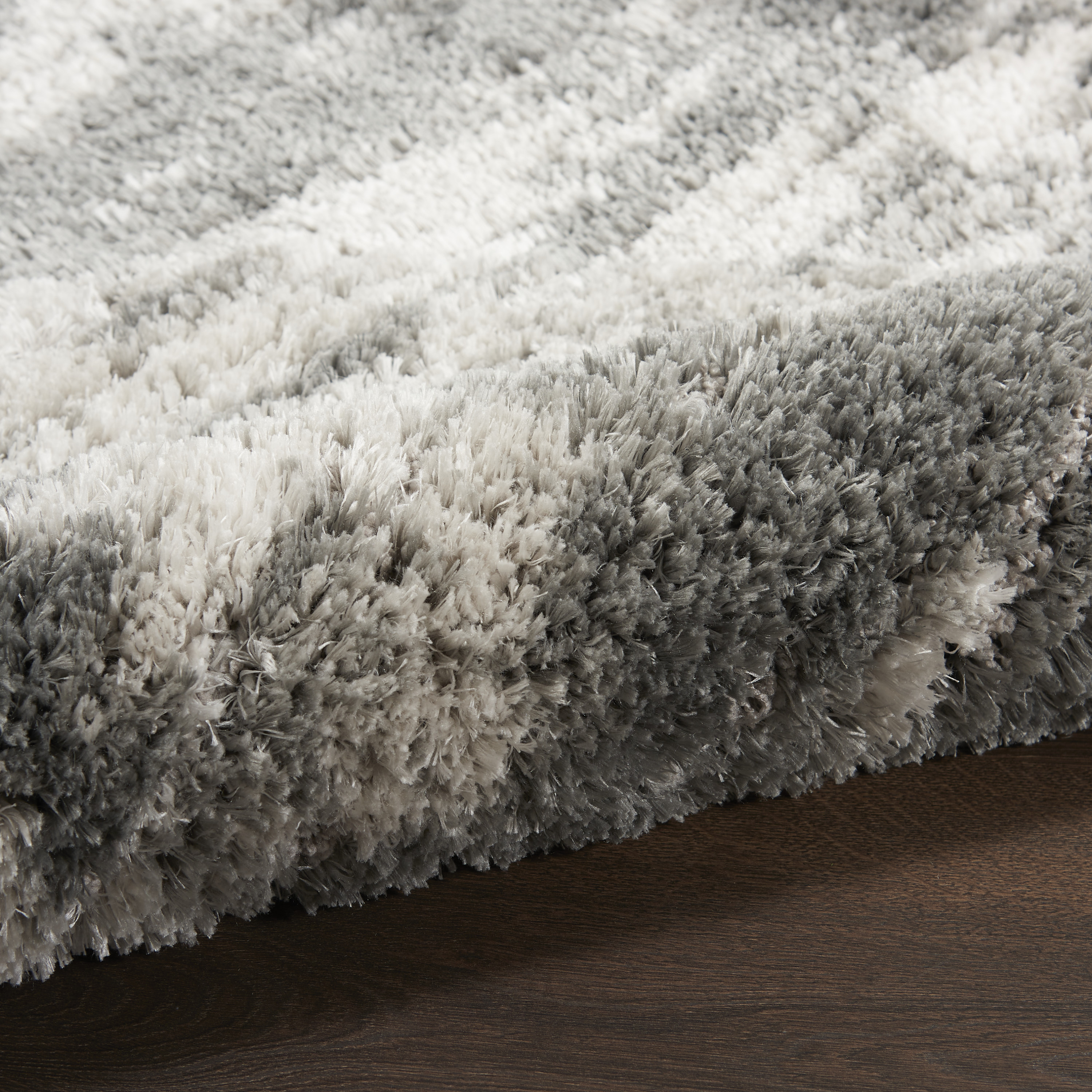 Nourison Dreamy Shag 7'10" x 9'10" Charcoal Ivory Shag Indoor Rug