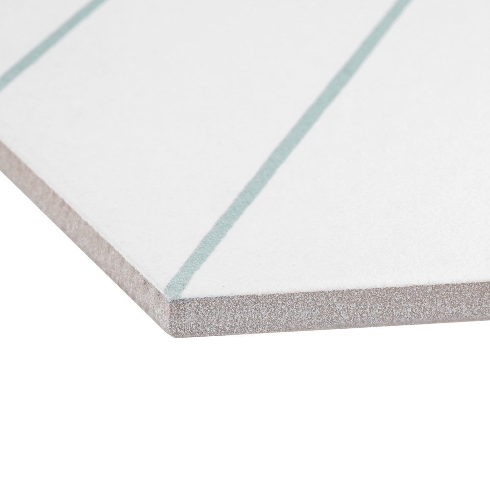 Sample – Porto Savona Hex Aqua Porcelain Floor and Wall Tile