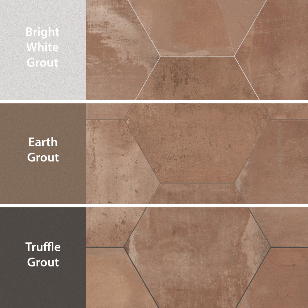 Argillos Hex Terracota 20-1/2 in. x 23-5/8 in. Porcelain Floor and Wall Tile