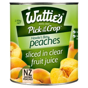wattie's® peaches sliced in clear fruit juice 2.95kg image