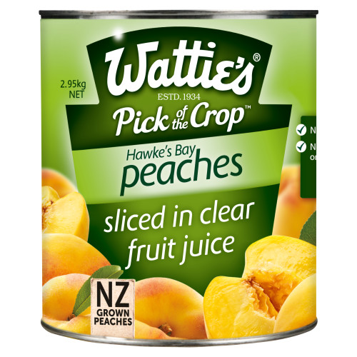  Wattie's® Peaches Sliced in Clear Fruit Juice 2.95kg 