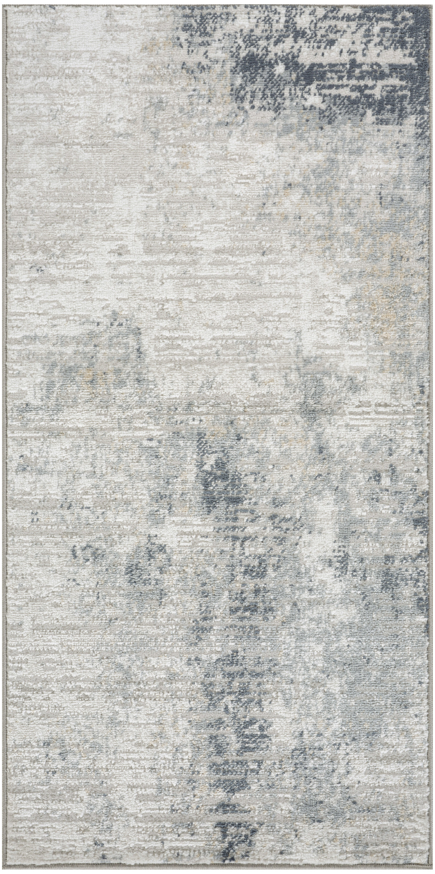Nourison Dekor 2' x 4' Grey Navy Modern Indoor Rug