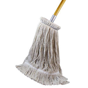 Hillyard, Starline™, Sta-Flat™ Cotton Cut-End Wet Mop Head with 1" Headband, #20, Natural