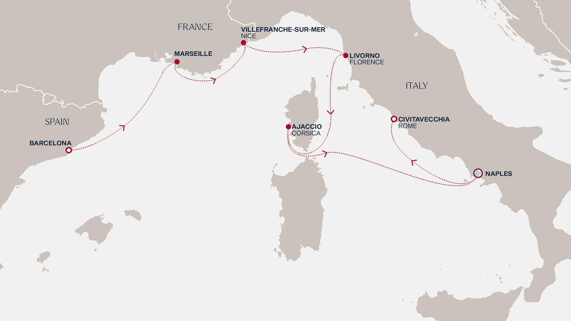 Itinerary map