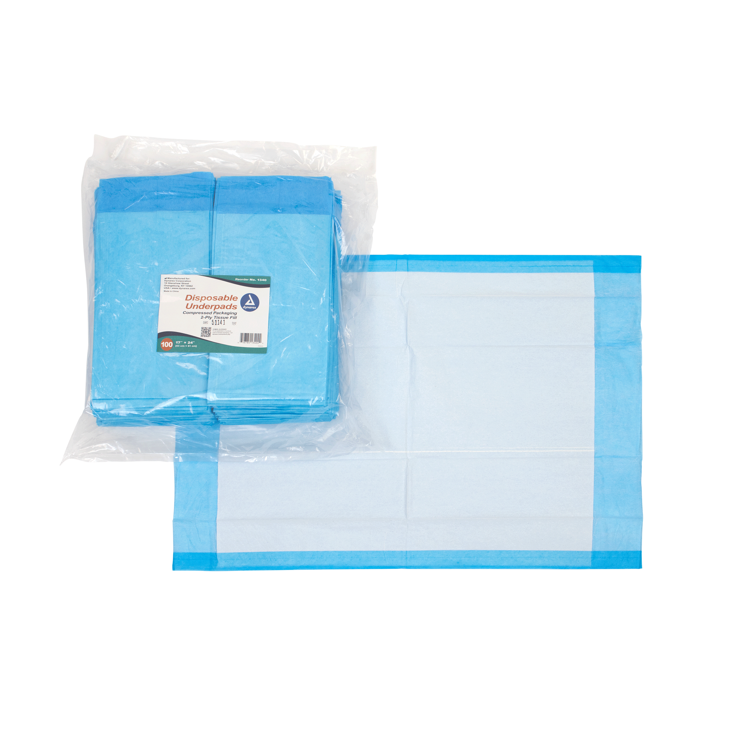 Disposable Underpads, 17 x 24 - Tissue Fill (2 ply)