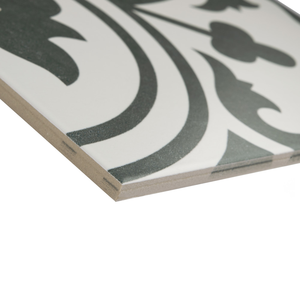 Arte White 9-3/4 in. x 9-3/4 in. Porcelain Floor and Wall Tile