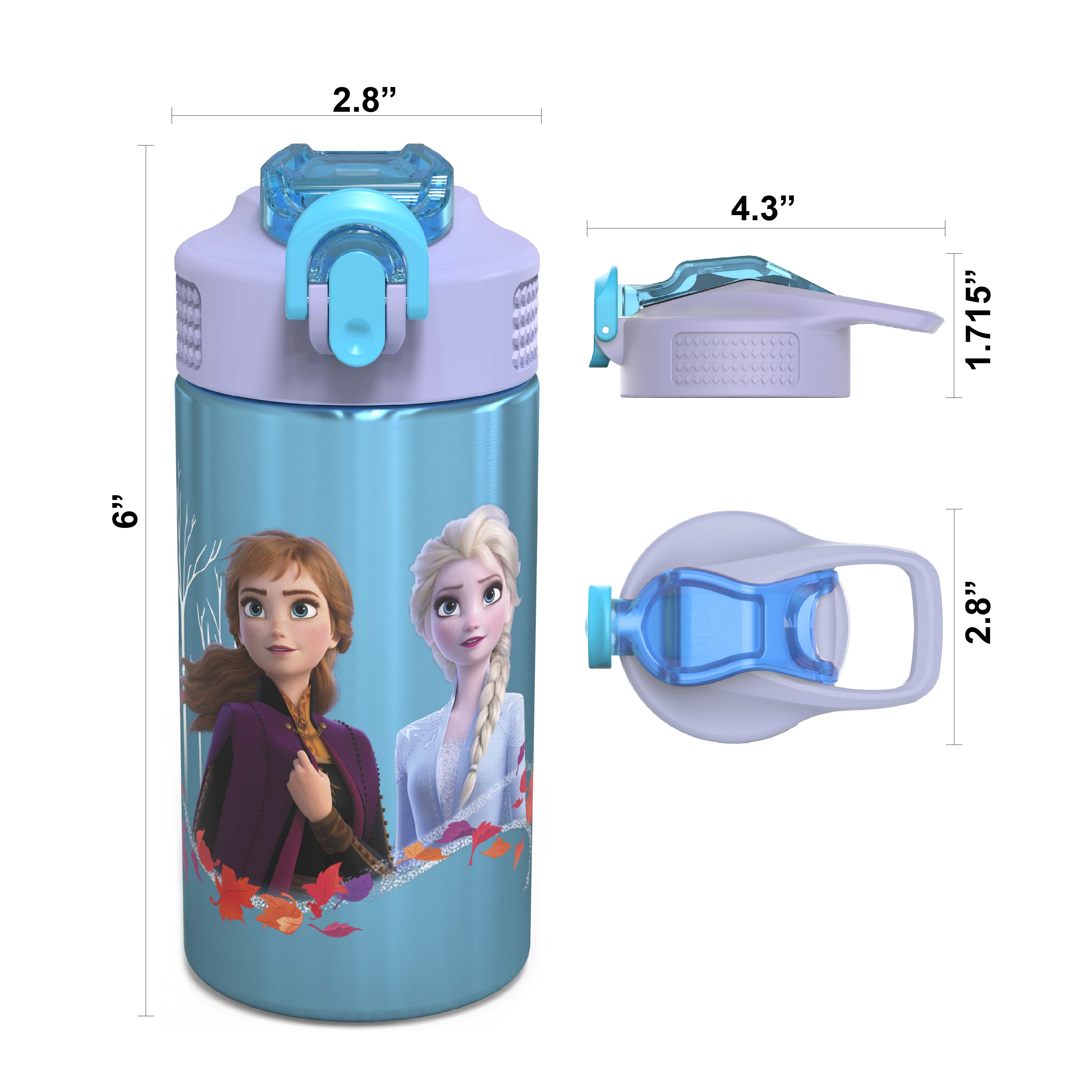 Disney Frozen 2 Movie Water Bottle, Anna , Elsa and Olaf, 2-piece set slideshow image 3