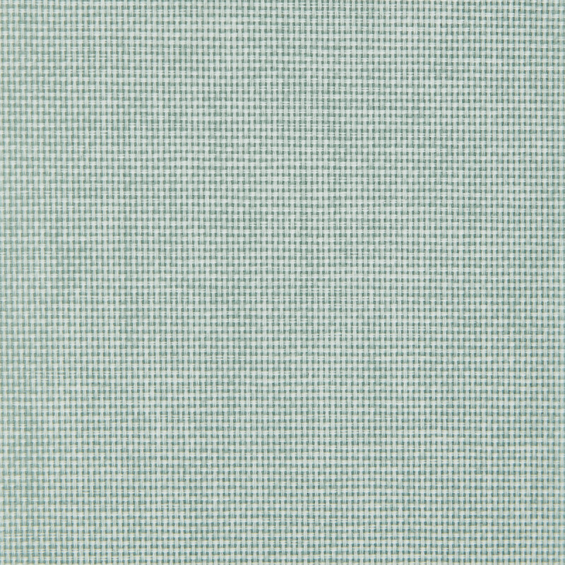 Tight plain-weave mint-green and off-white fabric filling the frame â€” threads interlaced in a regular square grid â€” flat, evenly lit close-up with no surrounding context.