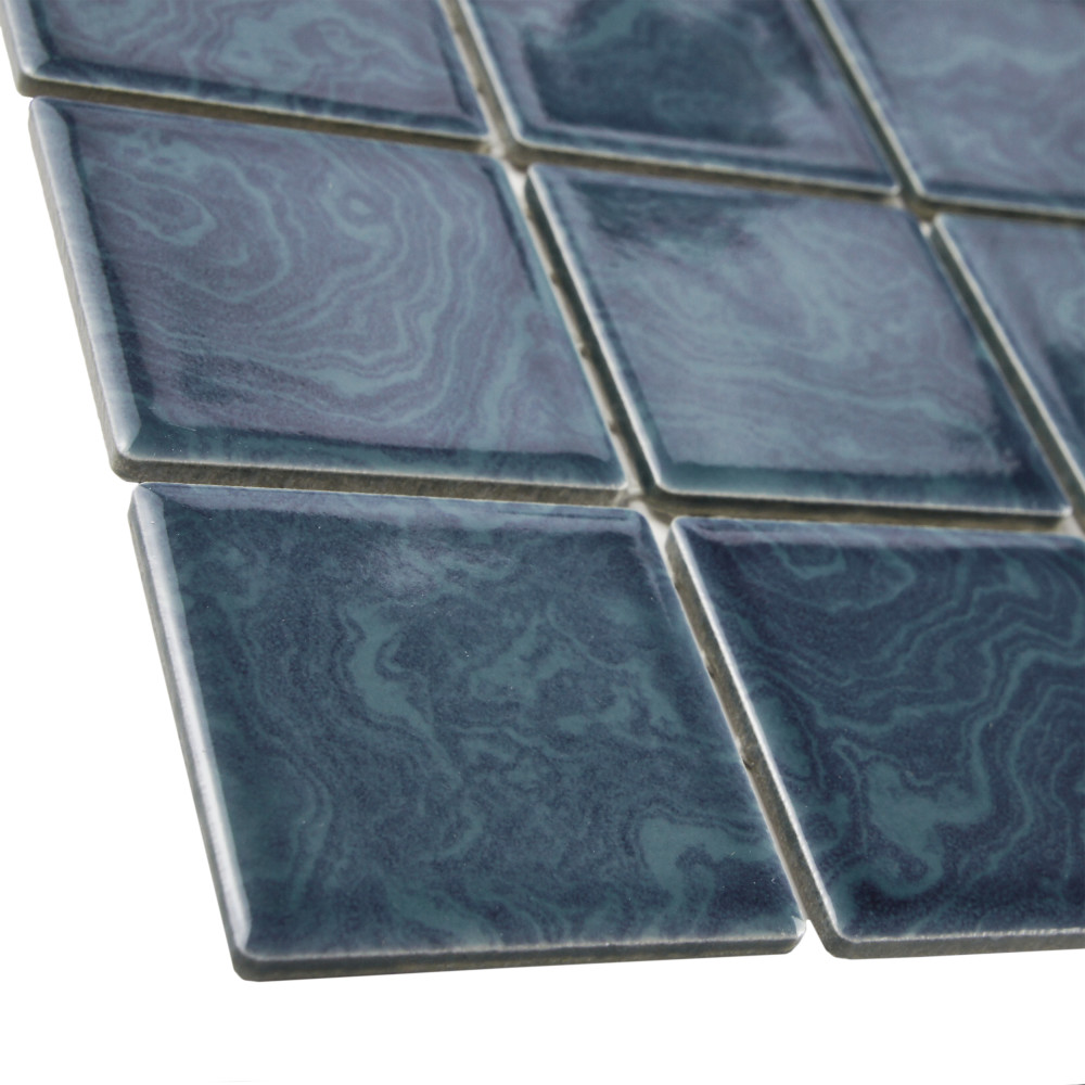 Resort Beach Blue 12 in. x 12 in. Porcelain Mosaic Tile
