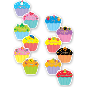 Cupcakes 6" Designer Cut-Outs, Pack of 36
