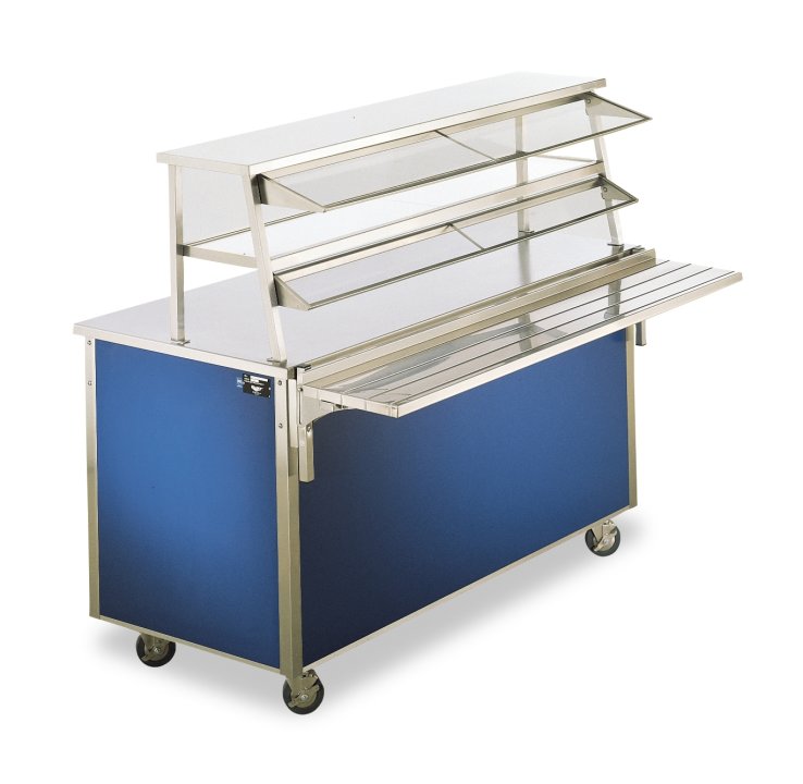 74-inch Double-Shelf Classic Cafeteria Breath Guard 5 Well or 5 Pan