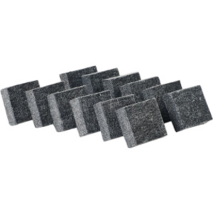 Multi-Purpose Felt Erasers, 2" x 2", Charcoal, Pack of 12