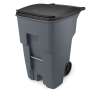 RUB9W22GY, Rubbermaid Commercial,  Rollout Container, 95 gal, Plastic, Gray