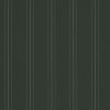 Dark green vertical-striped wallpaper, evenly spaced thin pale double lines; covering a flat interior wall, matte texture, uniform lighting, minimalist decorative pattern.