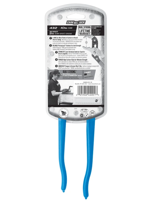 432 10-inch V-Jaw Tongue & Groove Pliers