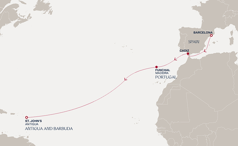 Itinerary map