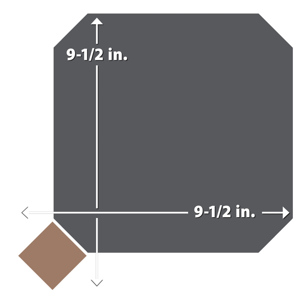 Vaudeville Octagon Antracita with Taco Multi 7-7/8 in. x 7-7/8 in. Porcelain Floor and Wall Tile