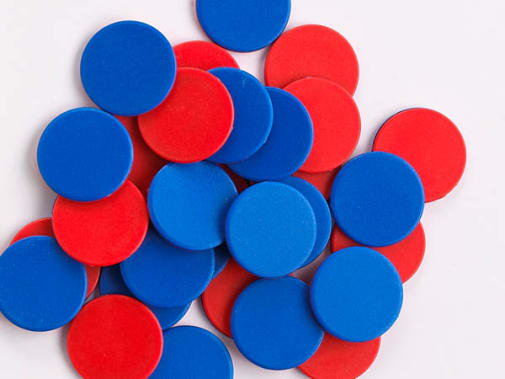 Red/Blue 2-Color Counters - Set of 10