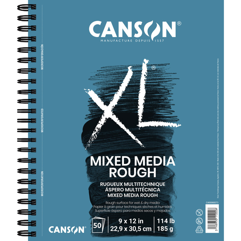 XL Series Mixed Media Pad, Side Wire Binding, 50 Sheet, 9x12 inch, 1 Count