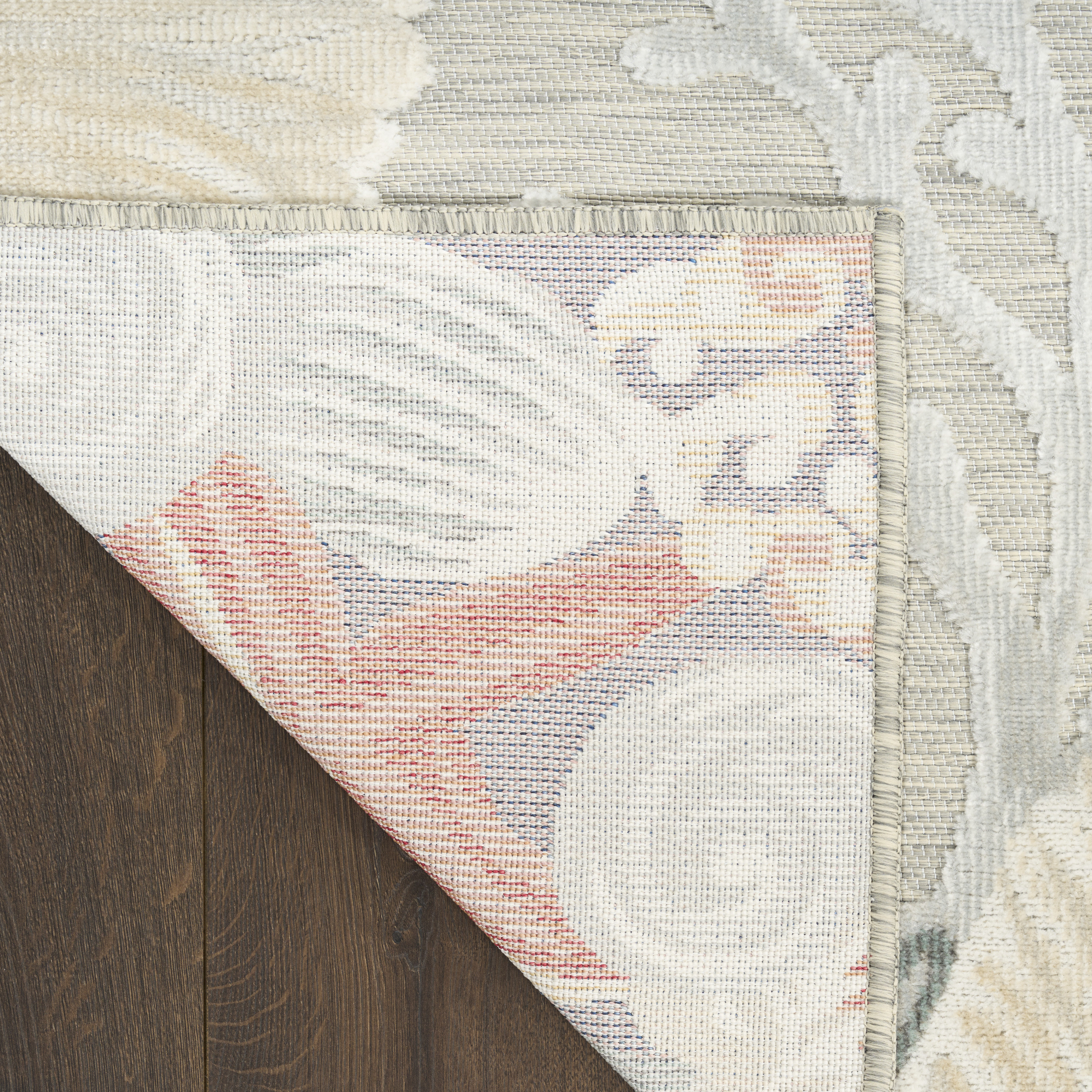 Nourison Suncoast 2' x 6' Grey Multicolor Coastal, Nautical & Beach Rug