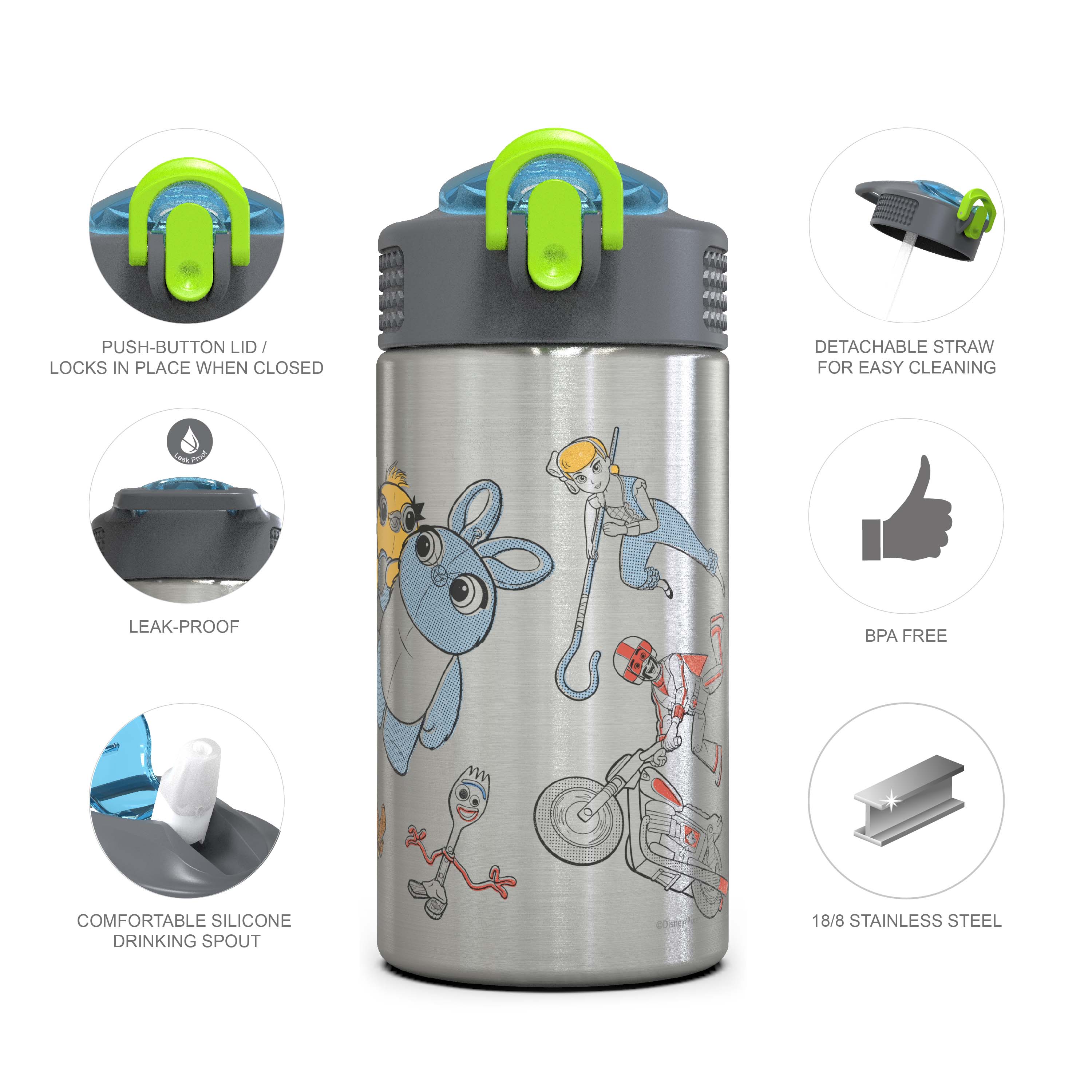 Toy Story 4 Movie 15.5 ounce Water Bottle, Buzz, Woody & Friends slideshow image 2 Toy Story 4 Movie 15.5 ounce Water Bottle, Buzz, Woody & Friends slideshow image 2
