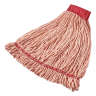 Rubbermaid Commercial, Web Foot, Blend Looped-End Wet Mop Head with 5" Headband, 20 oz, Orange