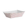 Boardwalk, Paper Food Baskets, 3 lb Capacity, Red/White
