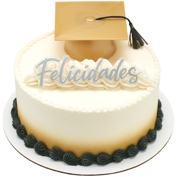 Gold Smooth Grad Hat Layon