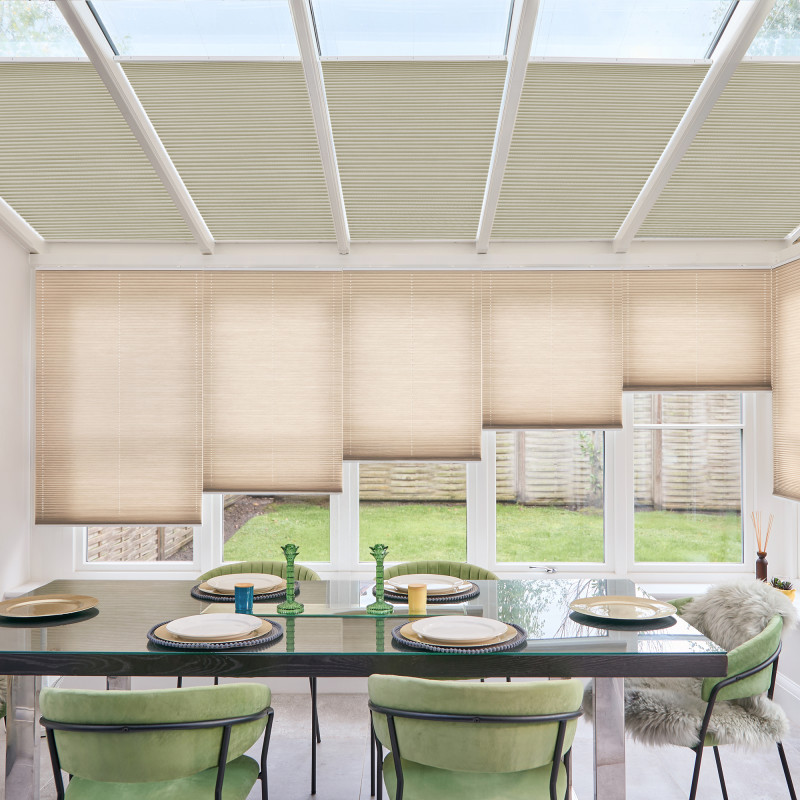 Thermashade Blackout Soft Beige Pleated blind