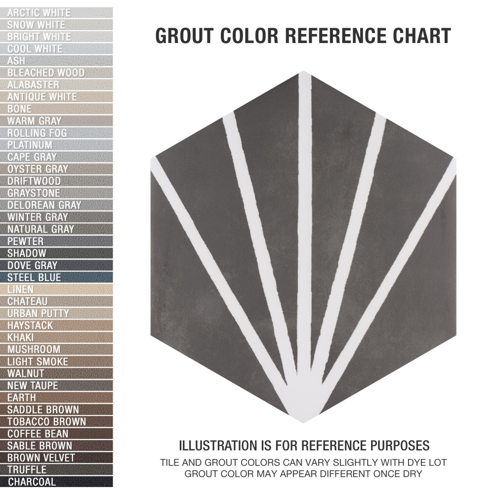 Horizon Dusk Hex Nero 7-3/4 in. x 9 in. Porcelain Floor and Wall Tile