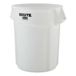 Rubbermaid Commercial, VENTED BRUTE®, 44gal, Resin, White, Round, Receptacle