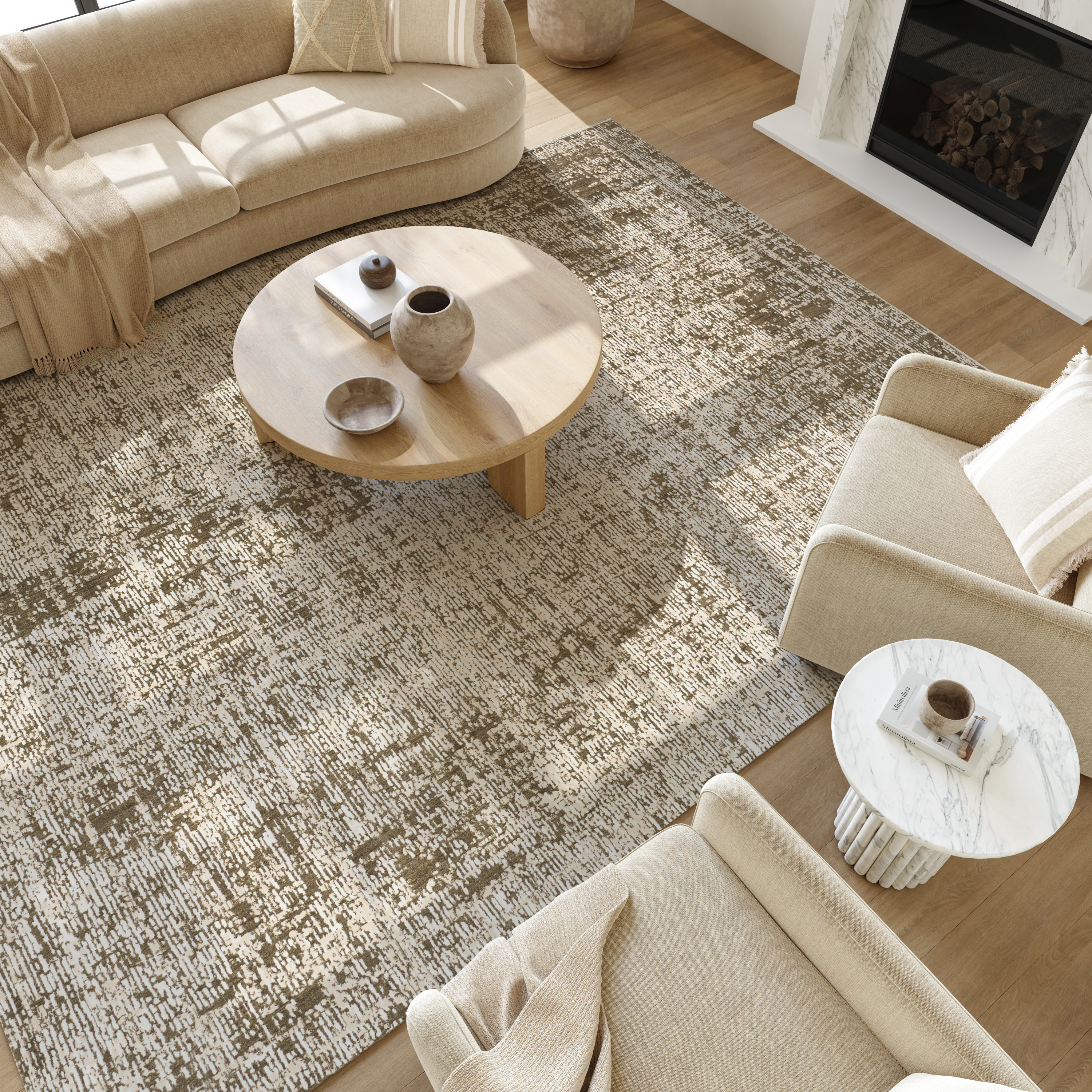 Nourison Soft Structure 9' x 12' Mocha Modern Indoor Rug