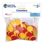 Learning Resources Two-Color Counters, Red and Yellow, Set of 200 LER7566