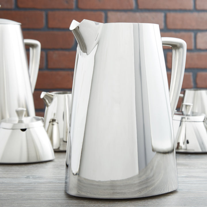 2 3/10-quart Triennium™ stainless steel water pitcher in mirror finish with ice guard