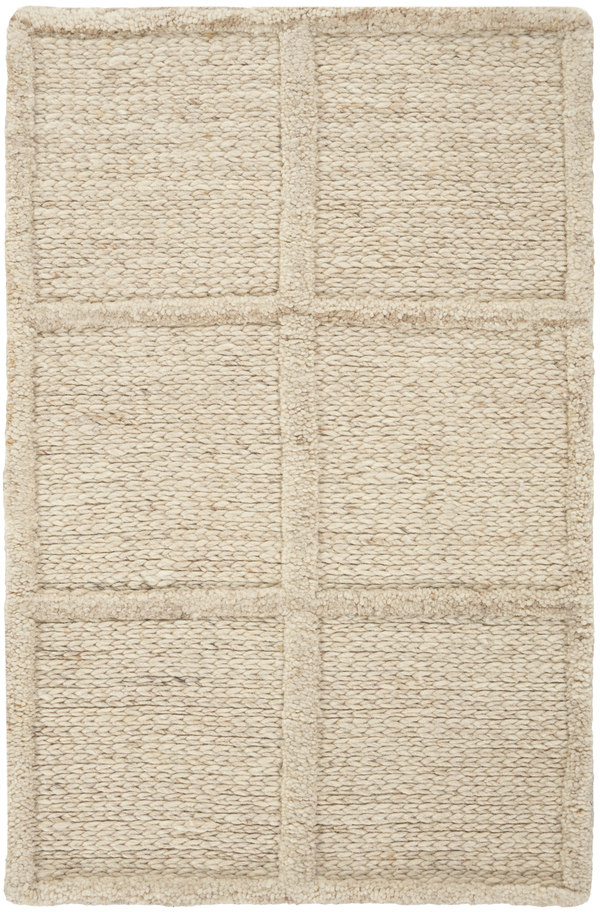 DKNY Pure Framework 2' x 3' Sand Modern Indoor Rug