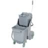 Unger, SmartColor Floor Pack, 32qt, Mop Bucket w/ Sidepress Wringer and Drain, Gray
