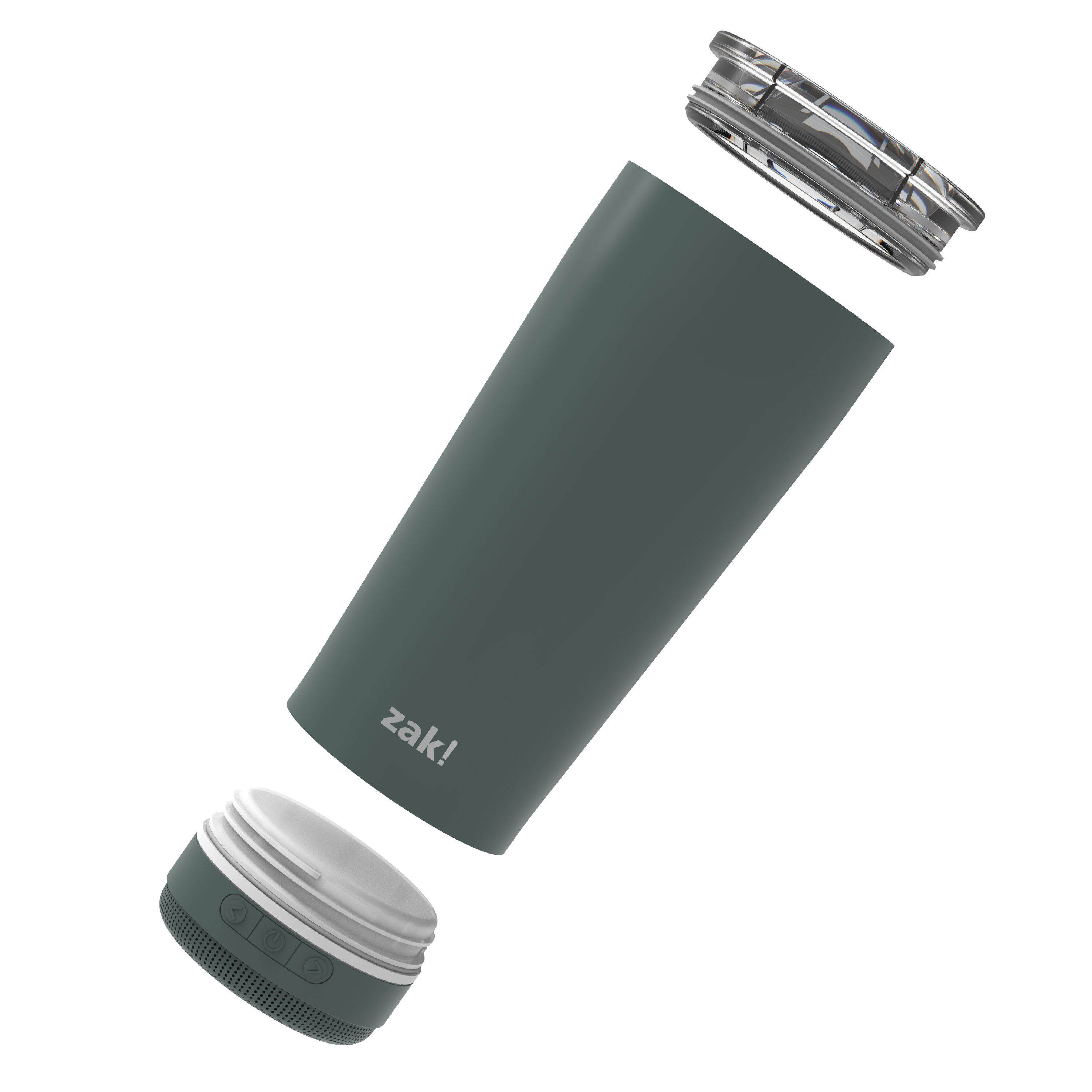 Zak Play 18 ounce Stainless Steel Tumbler with Bluetooth Speaker, Gray slideshow image 6 Zak Play 18 ounce Stainless Steel Tumbler with Bluetooth Speaker, Gray slideshow image 6