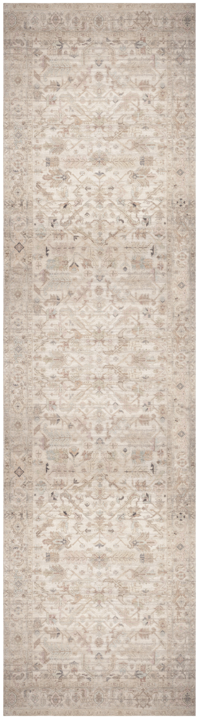 Nourison Vintage Washables 2'2" x 8' Beige Vintage Indoor Rug