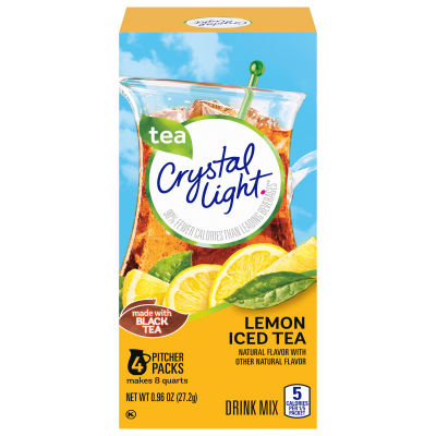 Crystal Light Lemon Iced Tea Drink Mix, 4 ct Pitcher Packets