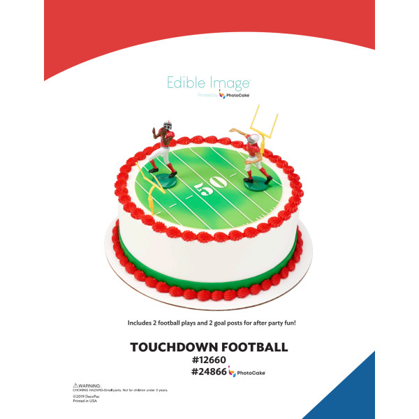 Touchdown Football The Magic of Cakes® PhotoCake® Enhanced Round Background Page