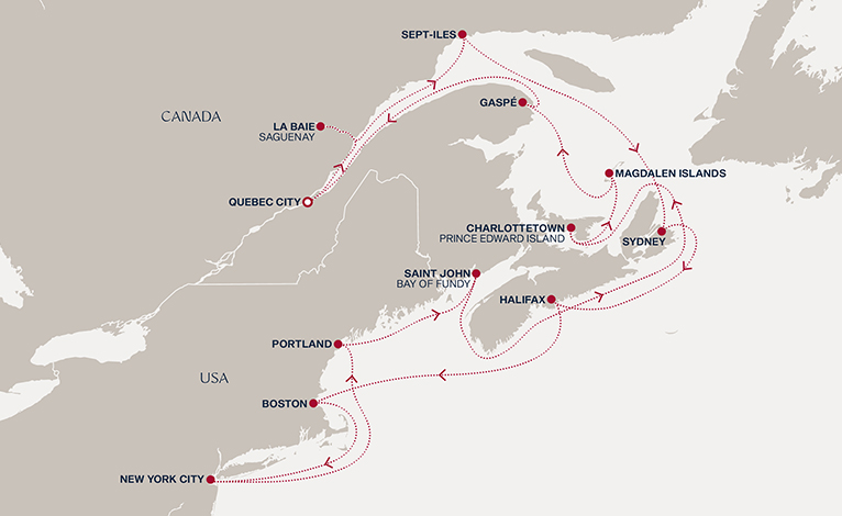 Itinerary map