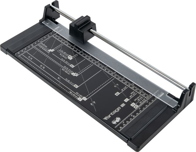 The Dahle Vantage® 50 paper trimmer features a 12" cut length and is lightweight and portable for just about any application.