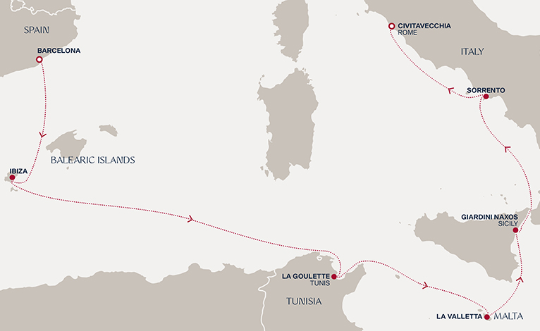 Itinerary map