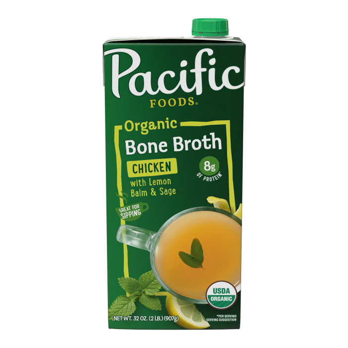 Organic Chicken Bone Broth with Lemon Balm and Sage