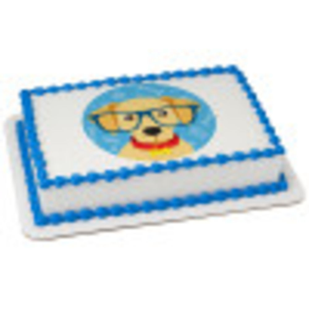 Image Cake Puppy With Glasses