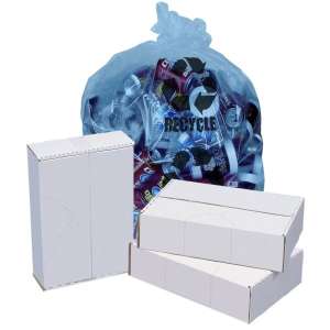 Pitt Plastics,  LLDPE Liner, 45 gal Capacity, 40 in Wide, 46 in High, 1.2 Mils Thick, Blue